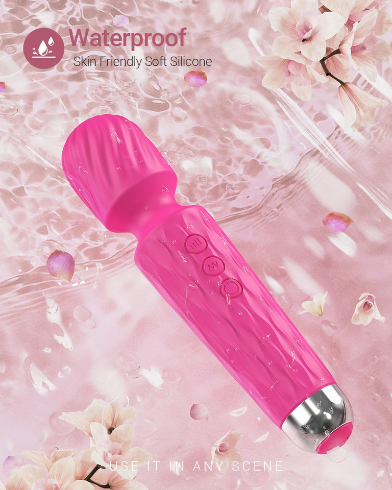 Vibrator Wand, Female Adult Sex Toys, Vibrators for Her, Wand Massager, Clit Stimulator Sex Toy, Dildo, with 8 Speeds of Pleasur