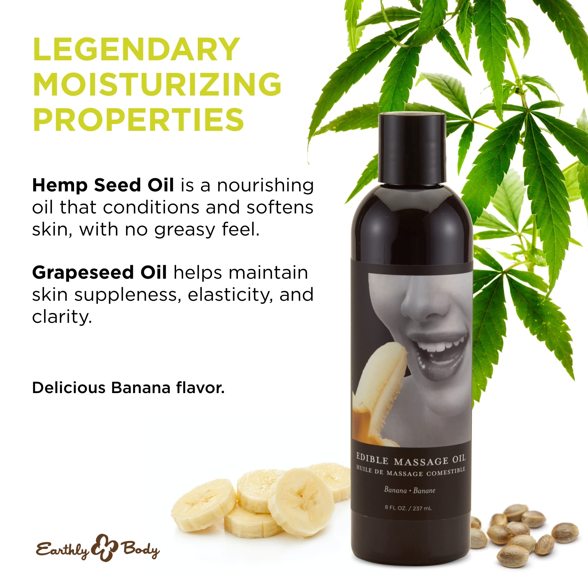 Massage Oil Edible Banana 8Oz