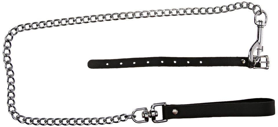 Kinklab Buckling Cock Ringaand Chain Leash Set