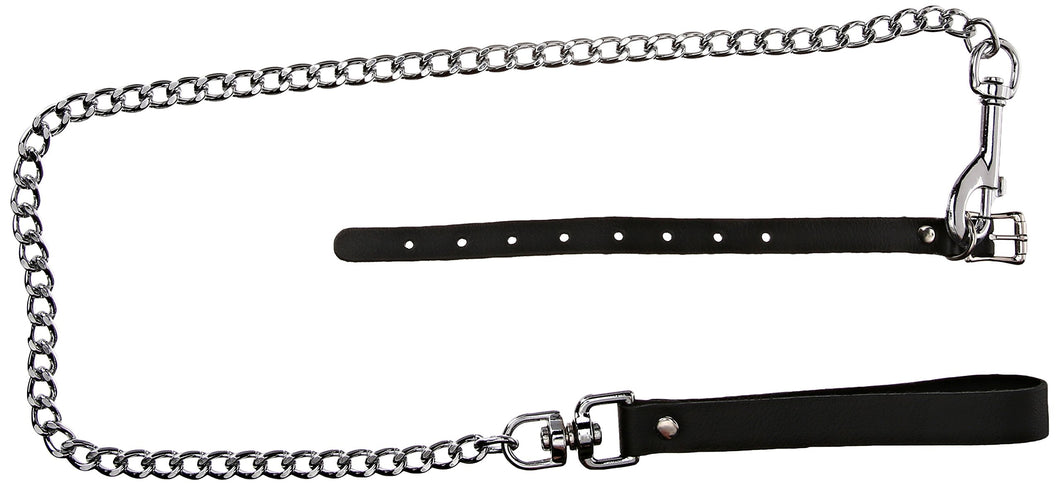 Kinklab Buckling Cock Ringaand Chain Leash Set