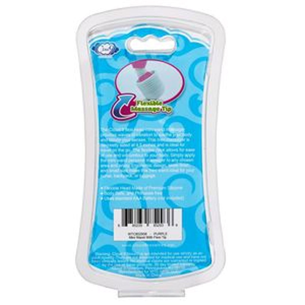 Cloud 9 Novelties Mini Wand With Silicone Flexible Head And Jewels Purple