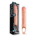 Blush Performance Plus 11.5 Penis Extender Sleeve w/Ball Strap, Adds 2.5 Length & 2 Girth - Purio Liquid Silicone Cock Sheath, R