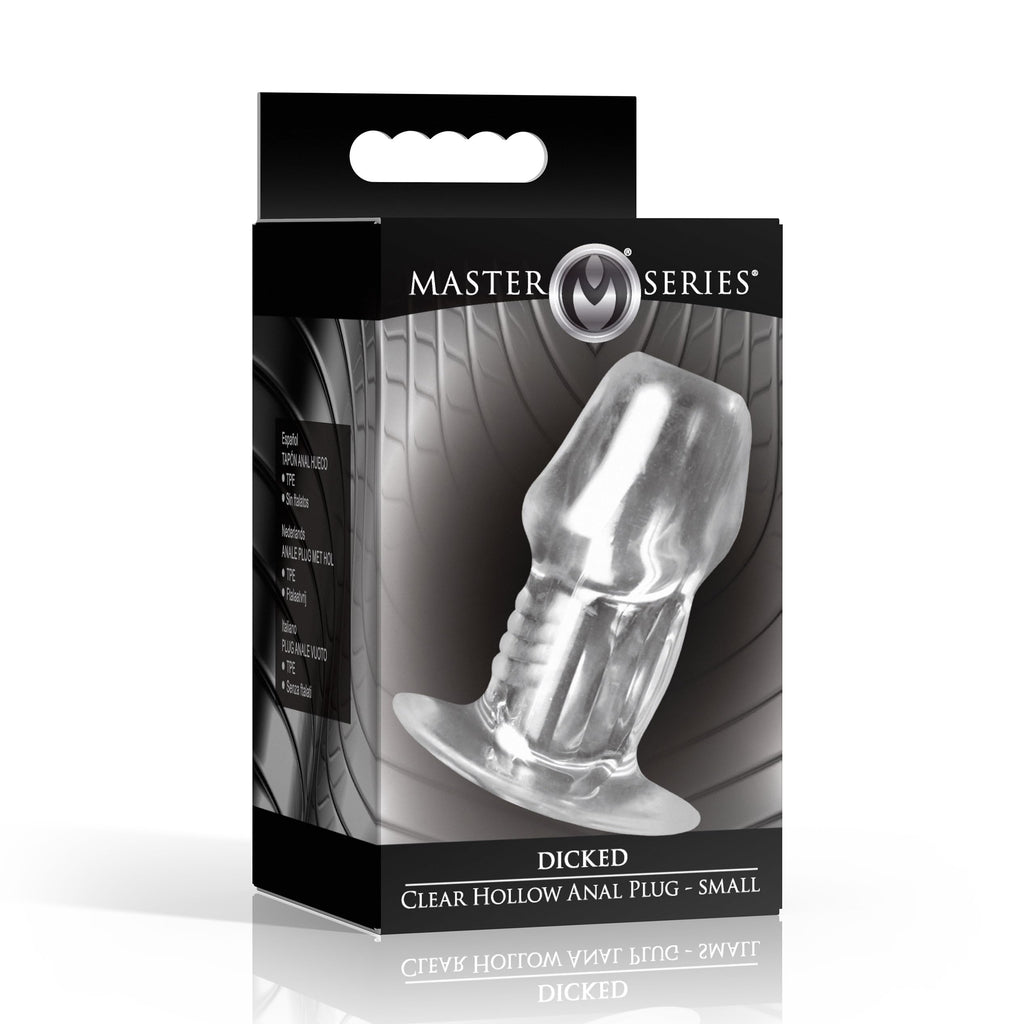 Master Series Dicked Clear Hollow Plug S
