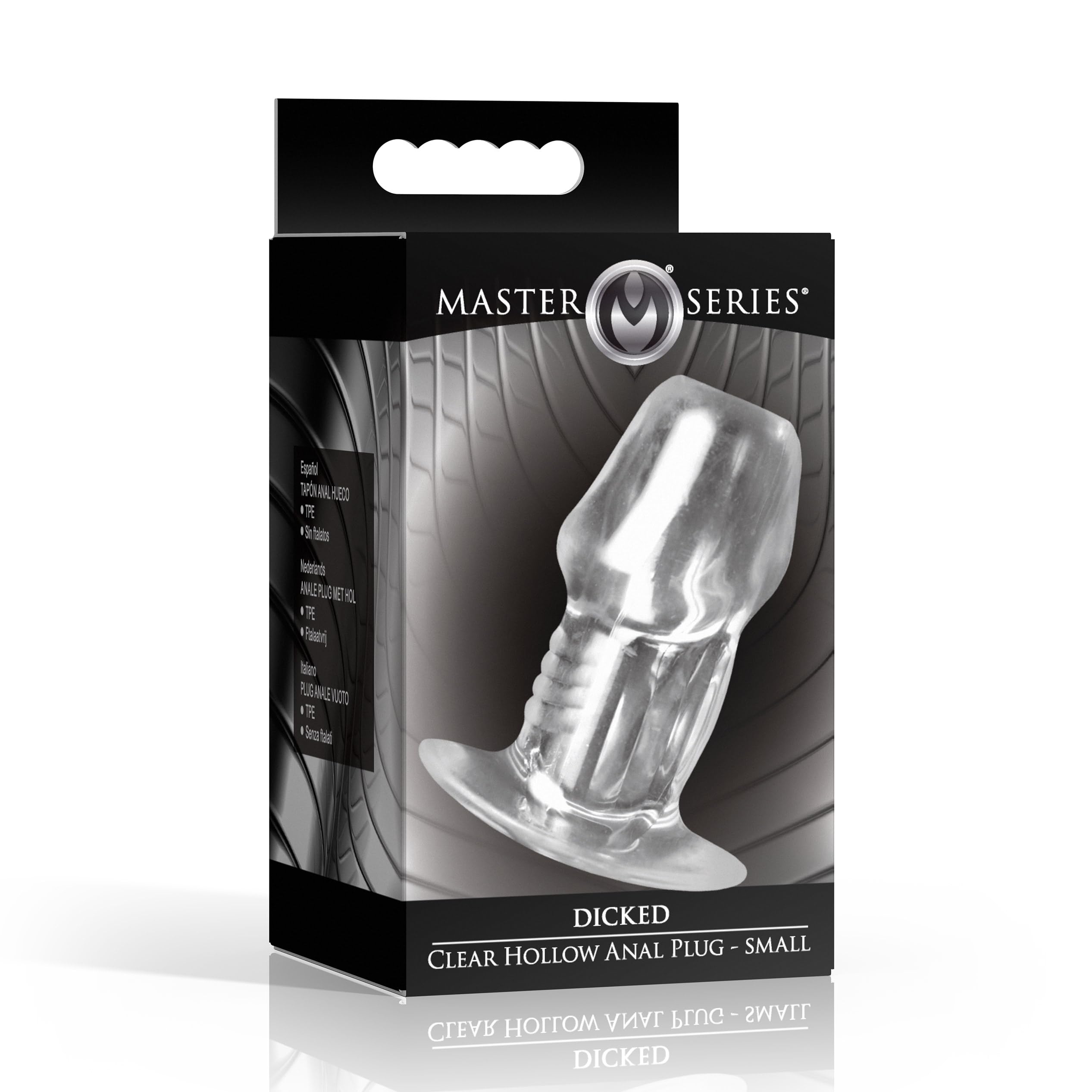 Master Series Dicked Clear Hollow Plug S