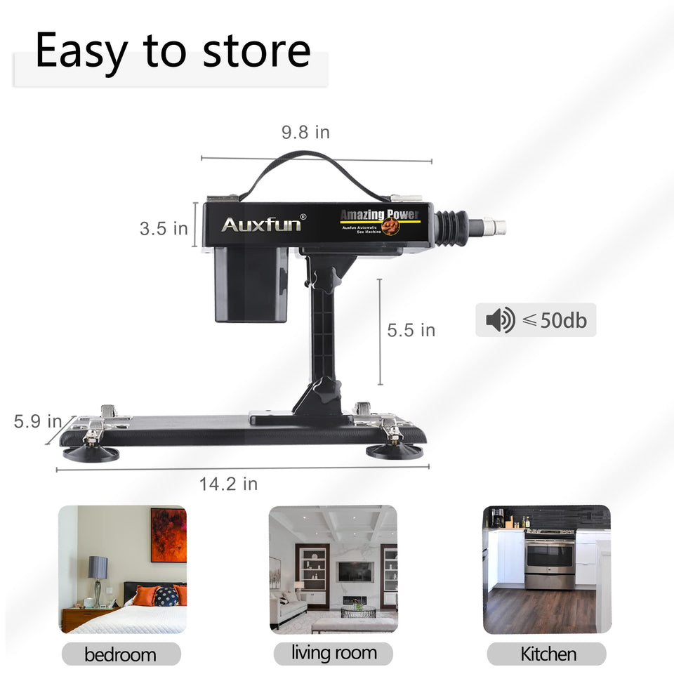Auxfun Sex Machine Device For Women Auto Thruting Love Machne Dildo Hismith 3.5''Suction Cup Adapter With 3 Xlr Connector Attahcments Hands-Free Machine Lifelike Dildo