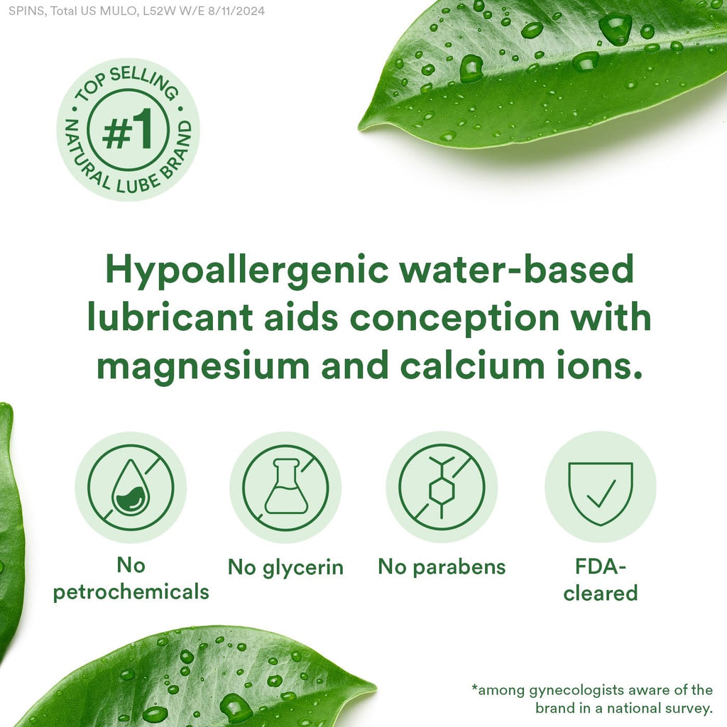 Good Clean Love Biogenesis Fertility-Friendly Lubricant, Water-Based Lube for Women & Couples Trying to Conceive, With Magnesium