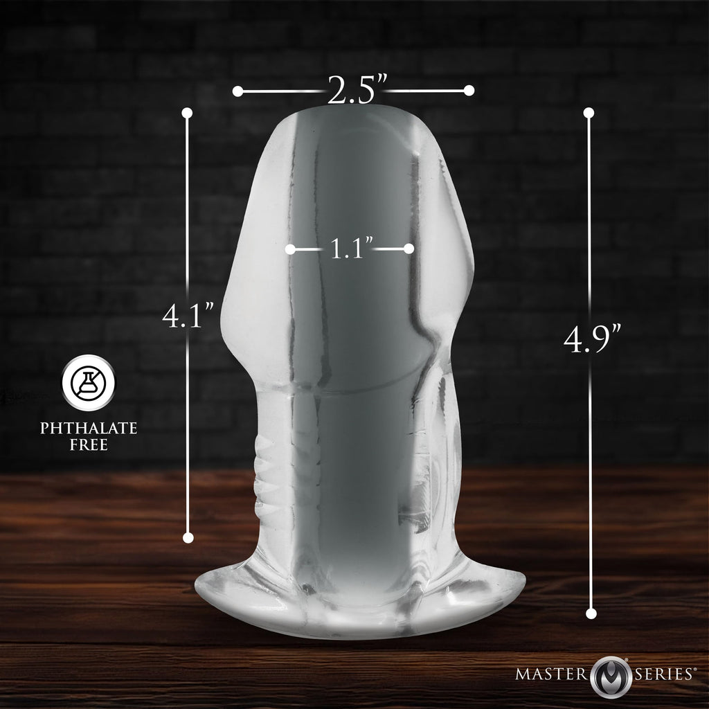 Master Series Dicked Clear Hollow Plug L