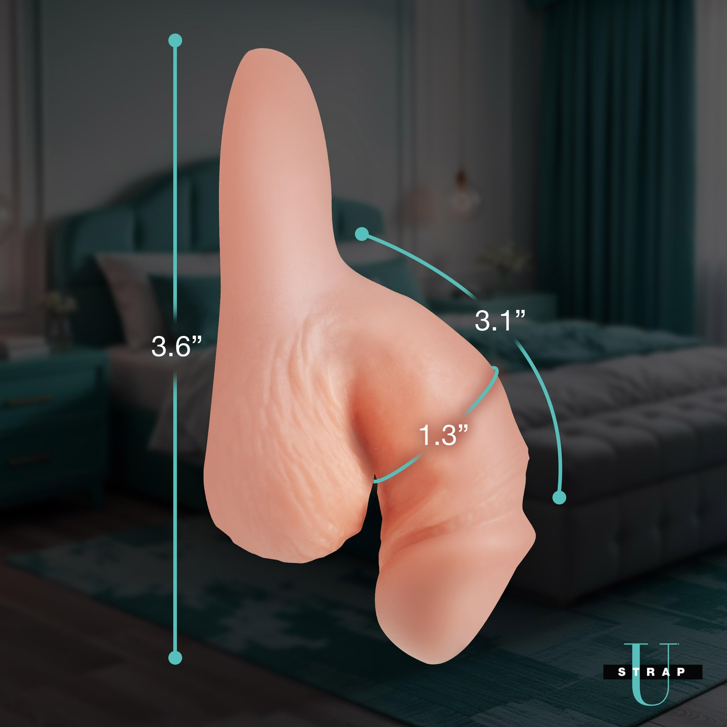 Strap U 3.6in Sili Packer Dildo Light