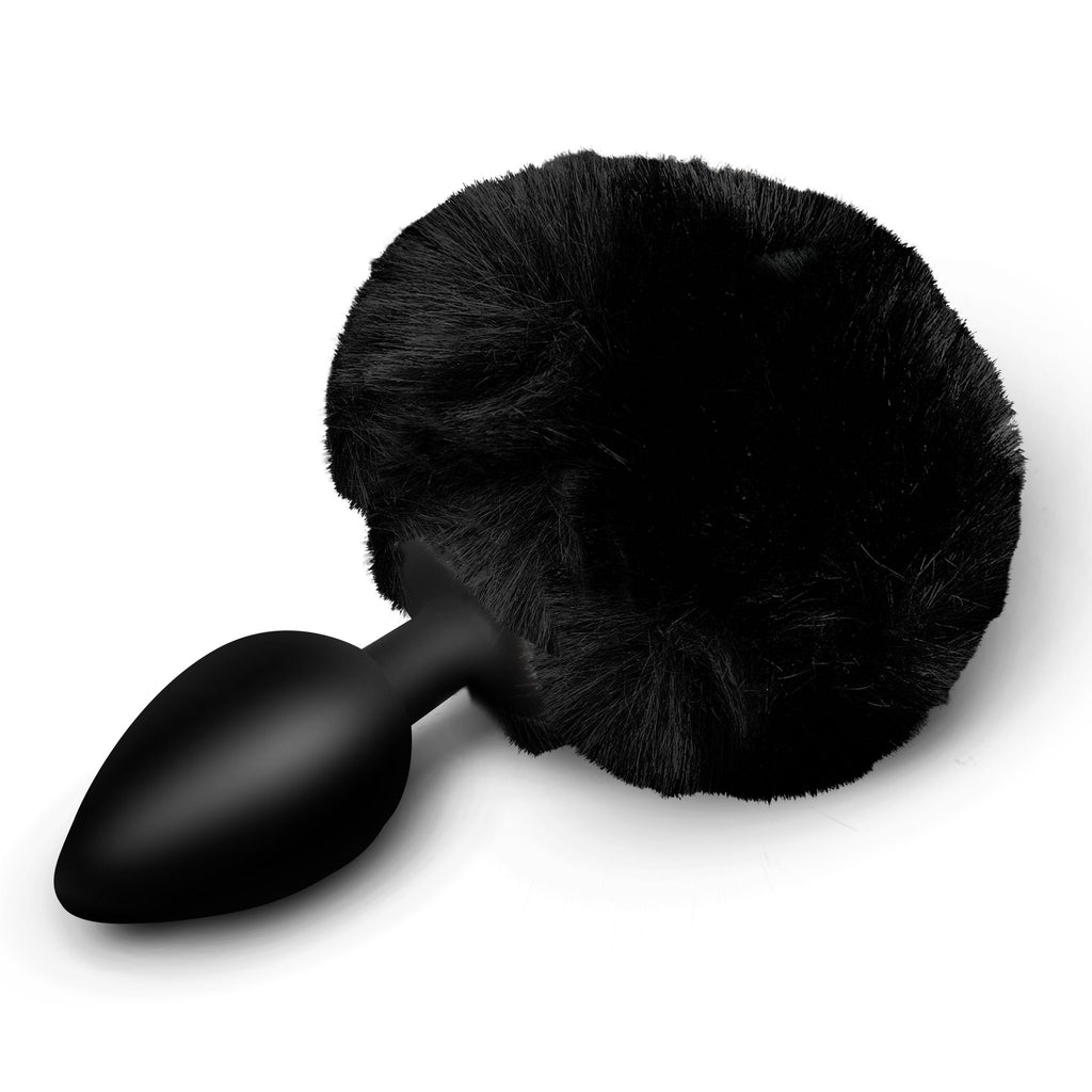 Tailz Fluffy Bunny Tail Sili Plug Blk