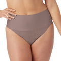 Maidenform Womens Tame Your Tummy Panties, Firm Control Shapewear Thong, Cool Comfort, Spicy Bronze Lace, XX Large