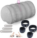 Sex Pillow Couples Sex Toys, BDSM Toys Mount Dildo Pillow Sex Toy with Bondage, Heart-Shaped Support Inflatable Sex Chair Wedge 
