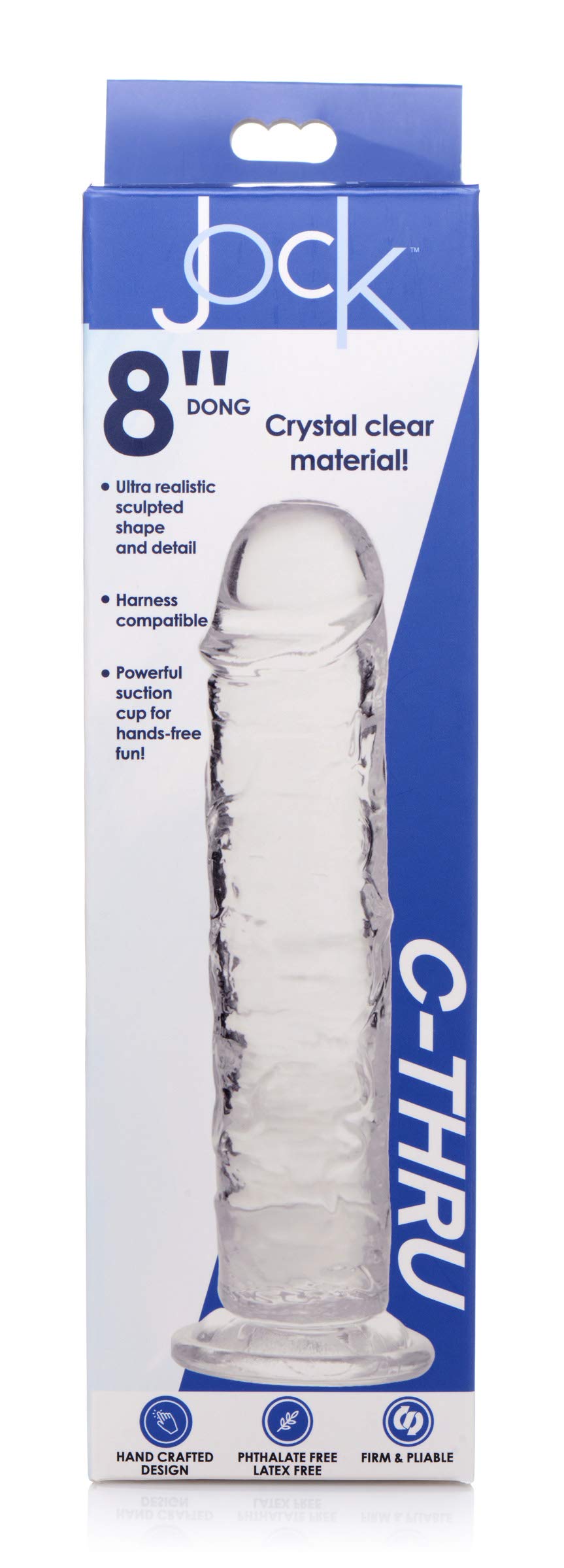 Jock C-Thru 8In Clear Dildo Tpe