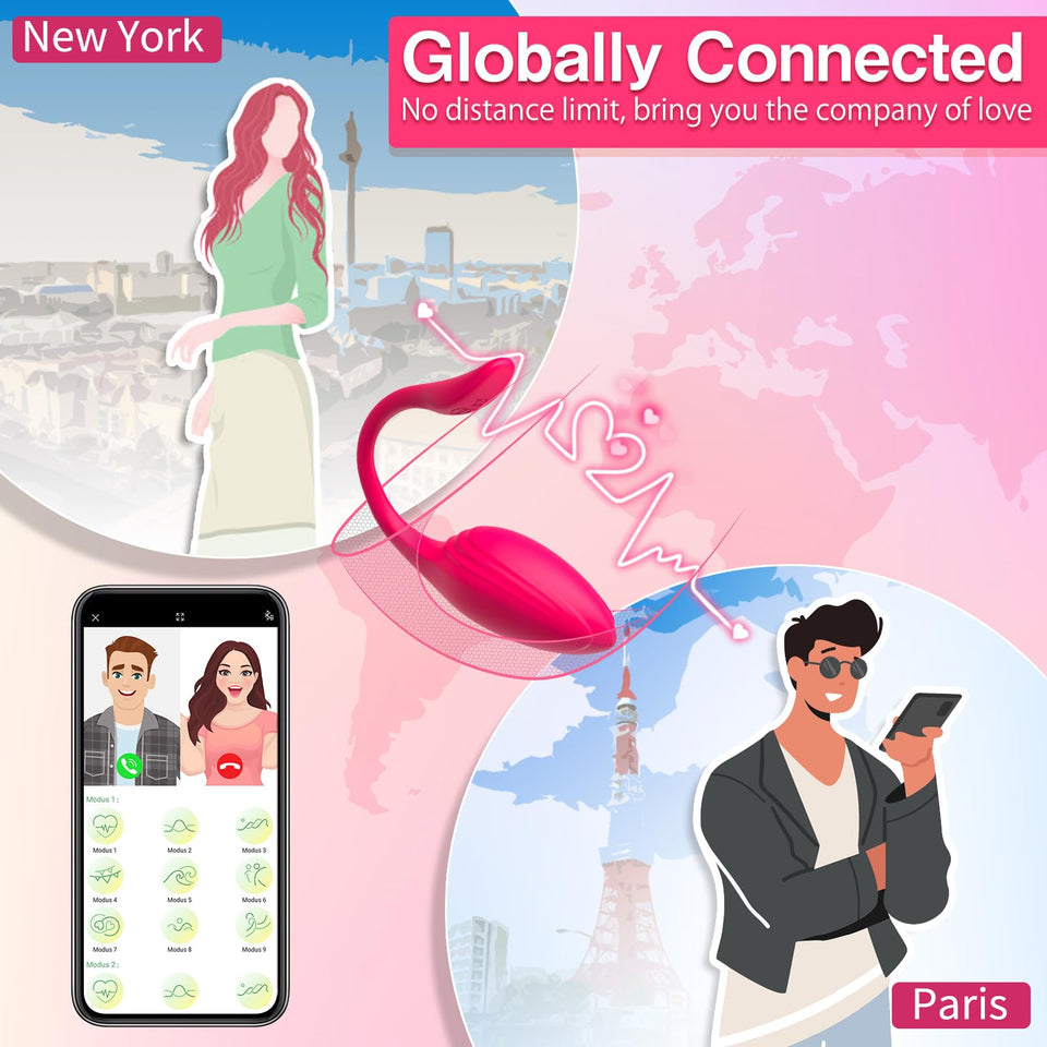 G-Spot Remote Vibrator Sex Toys - Adult Toys Women Sex Pleasure Toys Stimulator with 10 Vibrating Modes, APP Control Wireless Pa