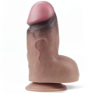 Thick Huge Silicone Dildo 2.7 '' Diameter, Big Anal Dildo Realistic Dual Density Dildo with Strong Suction Cup for Hands-Free an