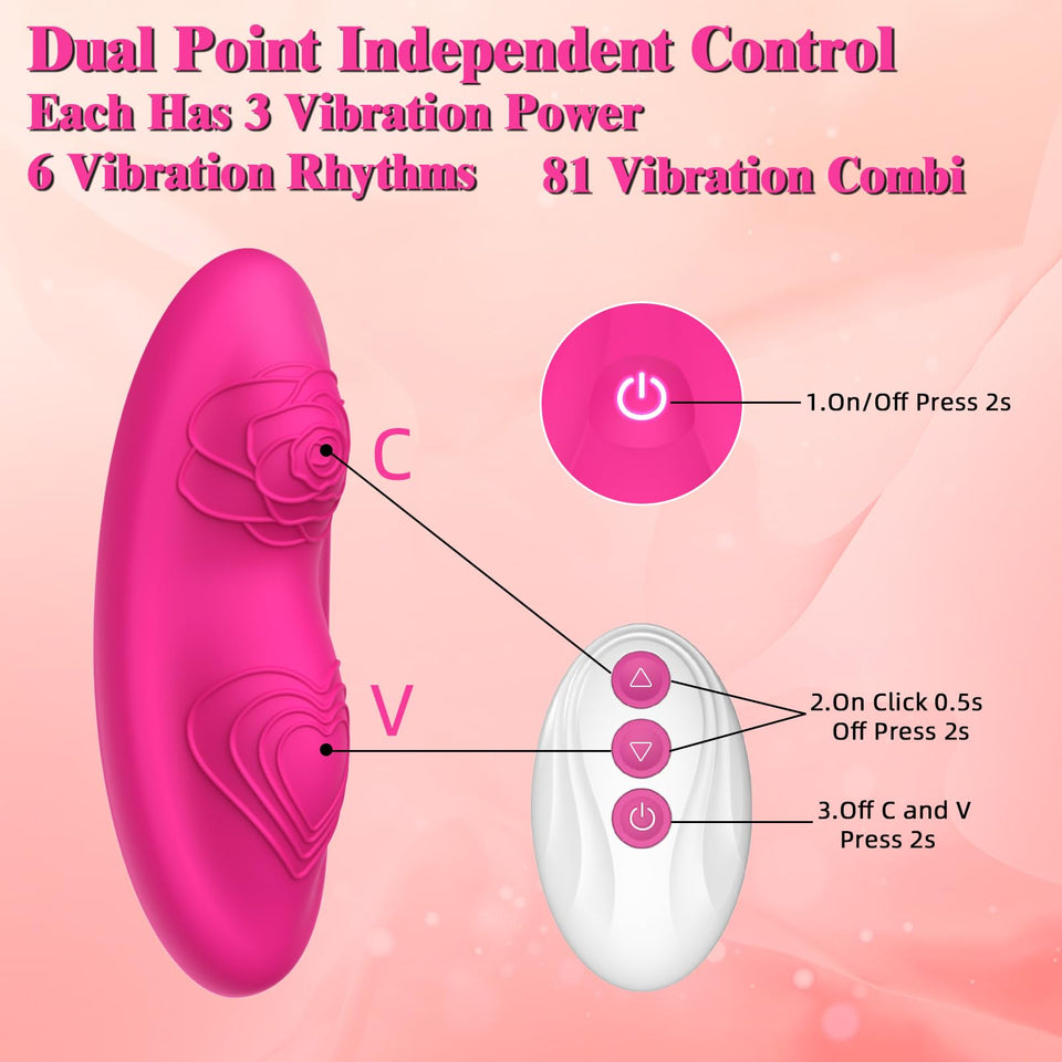 Adult Sex Toys for Women or Couples Vibrator, Dual 9+9 Vibration Modes Independent Control by APP or Remote, Mini Butterfly Vibr