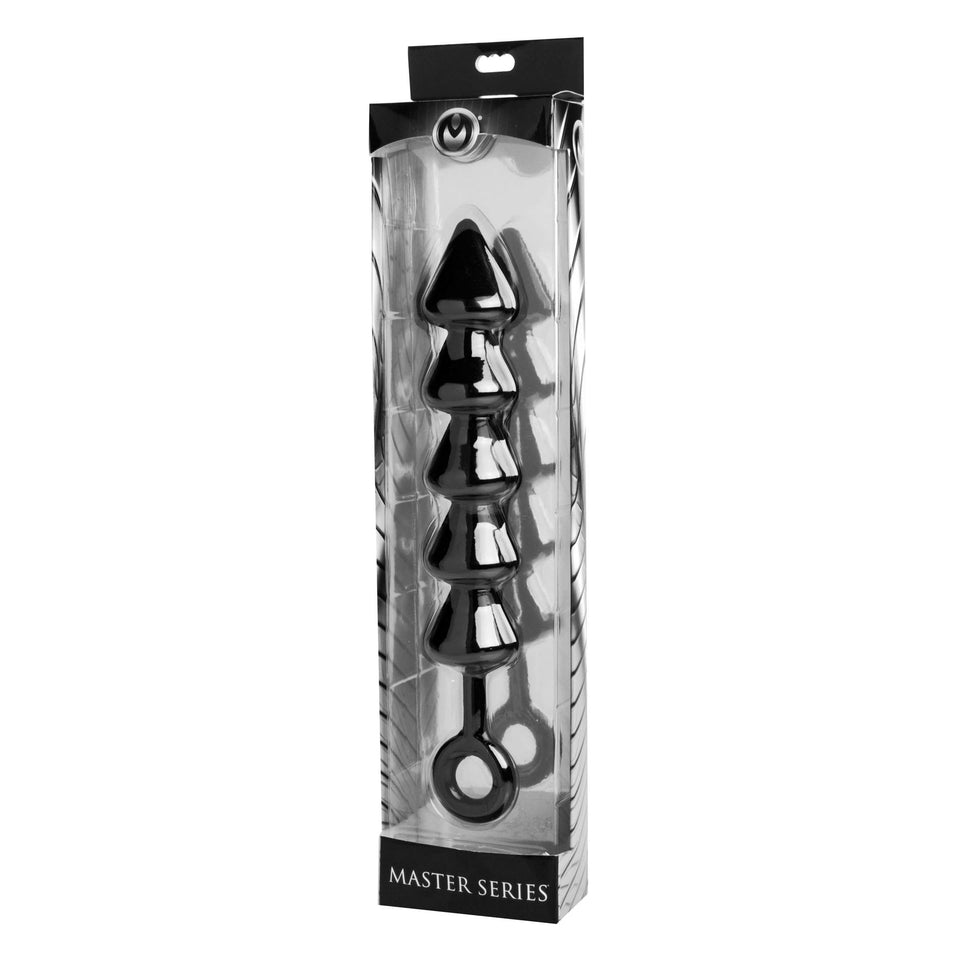 Master Series Spades Anal Beads, X-Large, Assorted (Ae451)