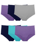Fruit of the Loom womens Lightweight Microfiber (Regular & Plus Size) briefs underwear, Brief - 6 Pack Assorted, US