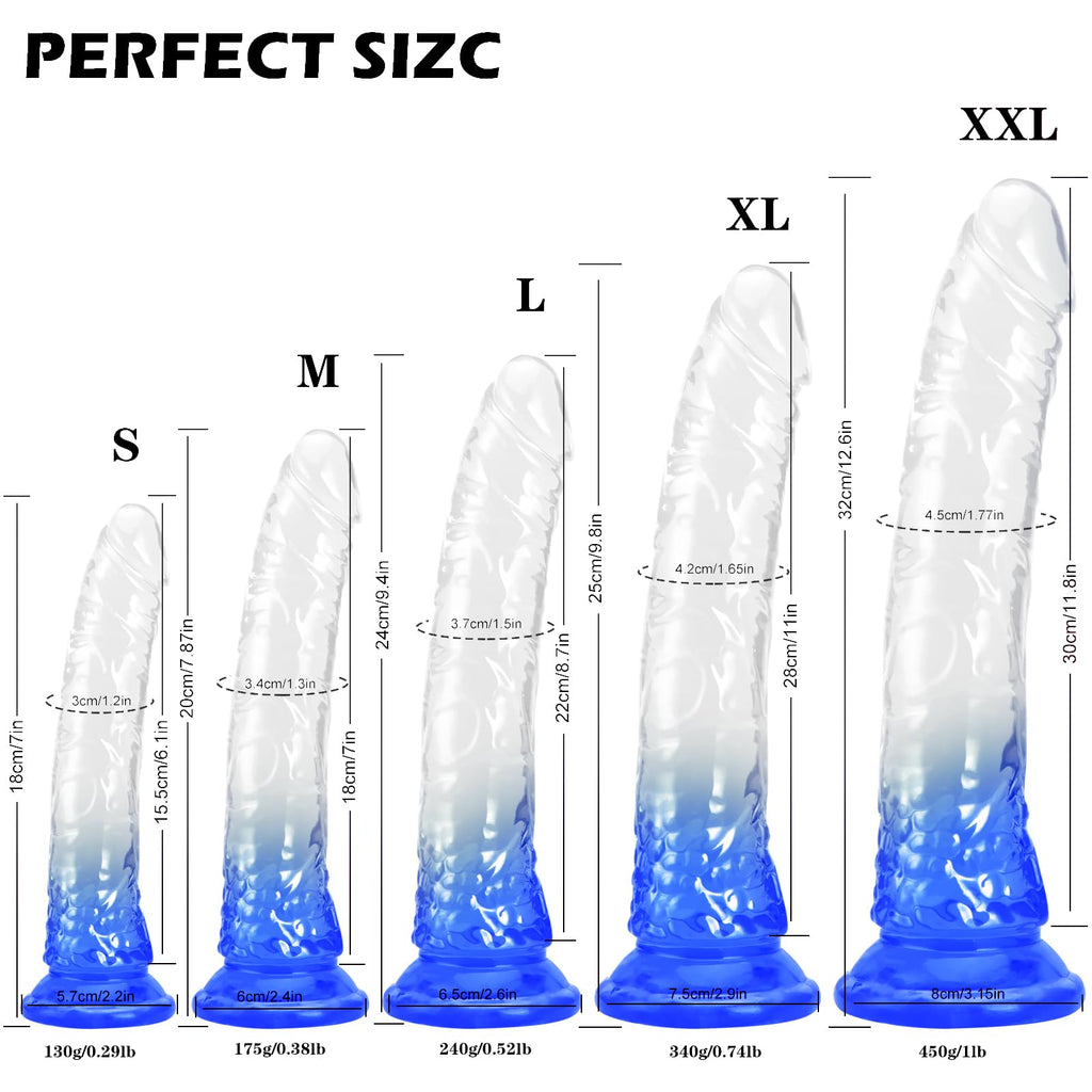 12.6 ' ' Huge Monster Dildo Soft Realistic Dildos Sex Toy with Suction Cup for Hands-Free Play,Thick Dildos Suitable for Women/M