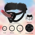 Strap On Dildo Realistic Sex Toys: Wearable Strap On Anal Dildo with Adjustable Removable Lace Harness, Realistic Sex Silicone D