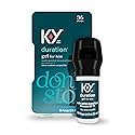 K-Y Duration Gel 0.16 Fl Oz For Men Adult Couples Numbing Male Genital Desensitizer To Last Longer Pleasure Enhancer 36 Pumps Latex Condom Compatible