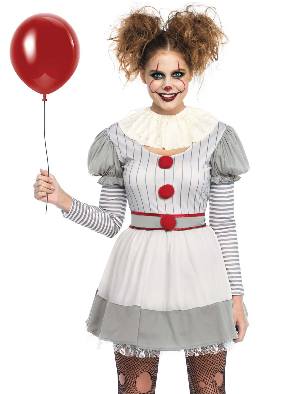 Leg Avenue 2Pc Creepy Clown, Includes Str Multicolor Color