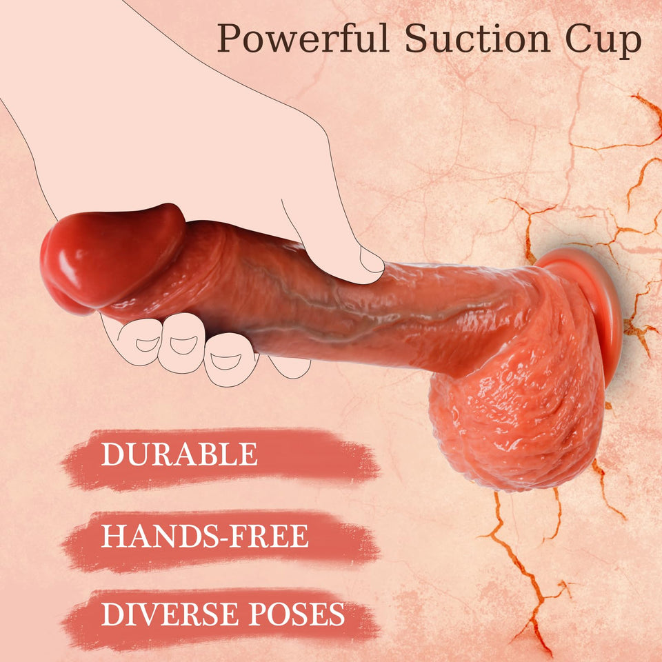 Thrusting Dildo Vibrator Sex Toys - Adult Sex Toys Realistic Dildos G Spot Anal Vibrator with 3 Thrusting & 5 Vibrating Modes &