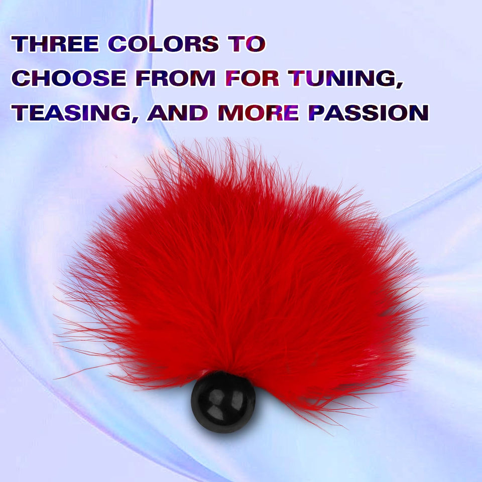 BDSM Adult Sexy Feather Teasing Toys Role Play Romantic Night Costume Feather for Male and Female(Red)
