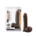 Blush Novelties Dr. Skin Plus - 8 Inch Realistic Posable Dildo with Balls - Suction Cup Base for Hands Free Play and Harness Com