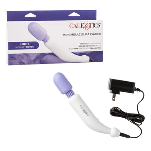 All the power of the Miracle Massager now in a convenient compact size  2-speed high intensity motor Angled, soft, spring-mounted tip for  ease-of-use EZ grip handle PVC tip Polypropylene handle.