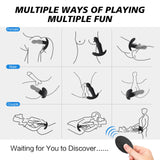 360? Rotating Anal Vibrator Prostate Massager, Anal Butt Plug with Ergonomic Design and 30 Powerful Stimulation Patterns for Beg