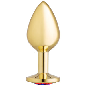 Cloud 9 Novelties Cloud 9 Novelties Gems Gold Chromed Anal Plug, Medium