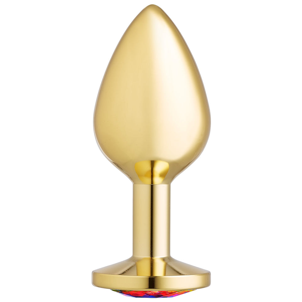Cloud 9 Novelties Cloud 9 Novelties Gems Gold Chromed Anal Plug, Medium