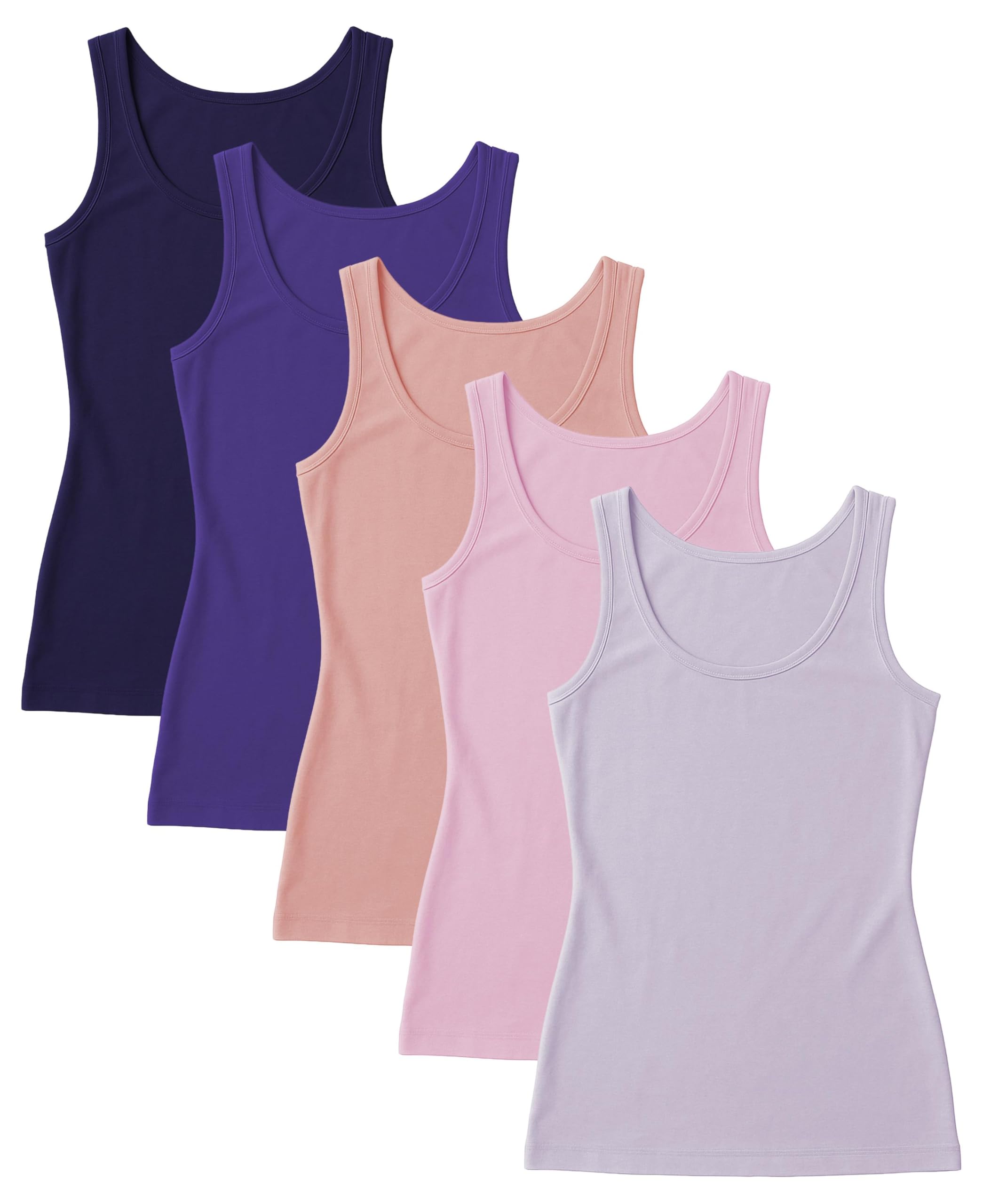 Sexy Basics Womens Cotton Stretch Tank Tops | Multi Packs & Colors Sport Tanks