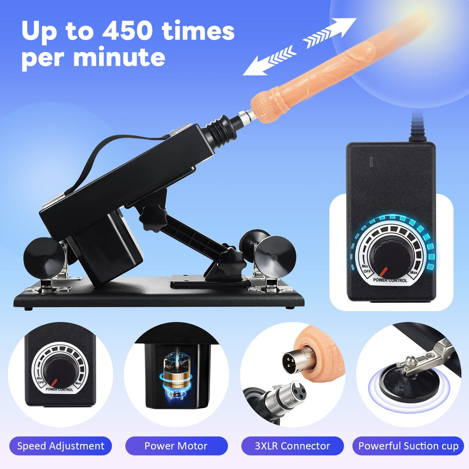Sex Machine with Dildo and Suction Cup 3XLR Connector Attachments,Automatic Thrusting Machine for Women and Men,Love Machine Dev