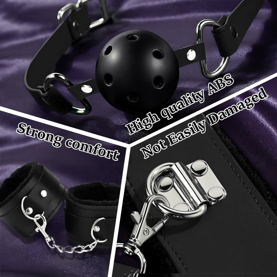 36Pcs BDSM Bondage Sex Toys Sets, Upgrade Restraints Gear & Accessories, Sex Toy Kit for Women and Couples, Adults Toys with Han