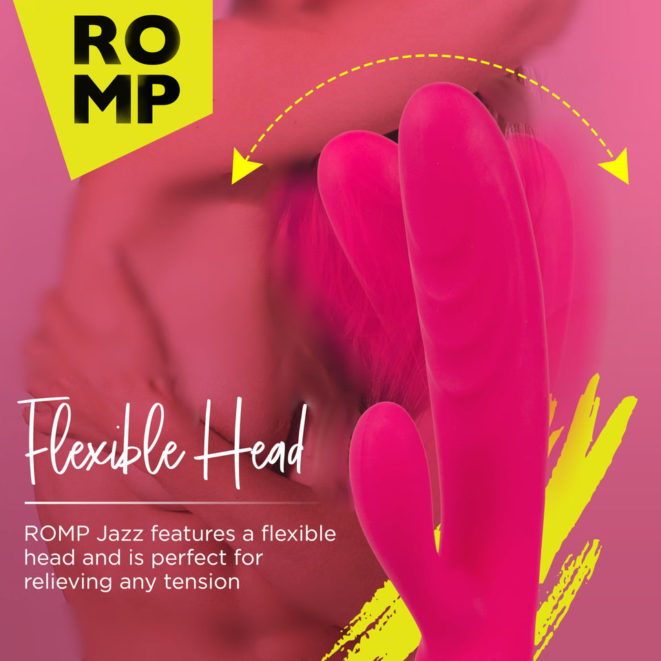 ROMP Jazz Rabbit Vibrator Dildo | Adult Sex Toys for Women | Clitoris & G Spot Sex Toy for Stimulation & Pleasure | 6 Vibrating