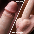 Reproduction Handmade Dildo, Silicone Realistic Dildos Soft Penis for G-Spot Stimulation, Suction Cup Dildo for Hands-Free, Flex