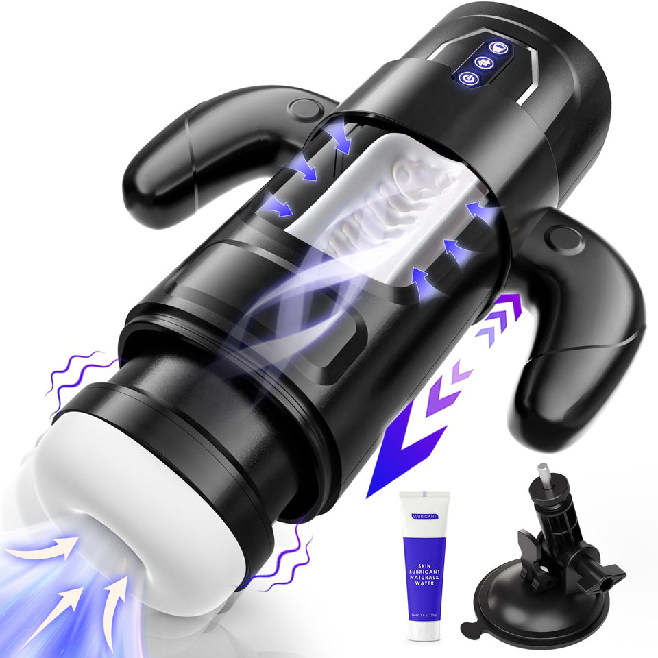 Cafatop Male Masturbator Sex Toys- Electric Men Sex Toys with 6 Thrusting & 3 Suction, Automatic Sucking Male Masturbation Cup w