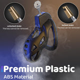 Yivans Male Chastity Device Cock Cage, Lightweight Chastity Cage Body-Safe Resin+ABS Penis Cage for Men with 3 Different Sizes R