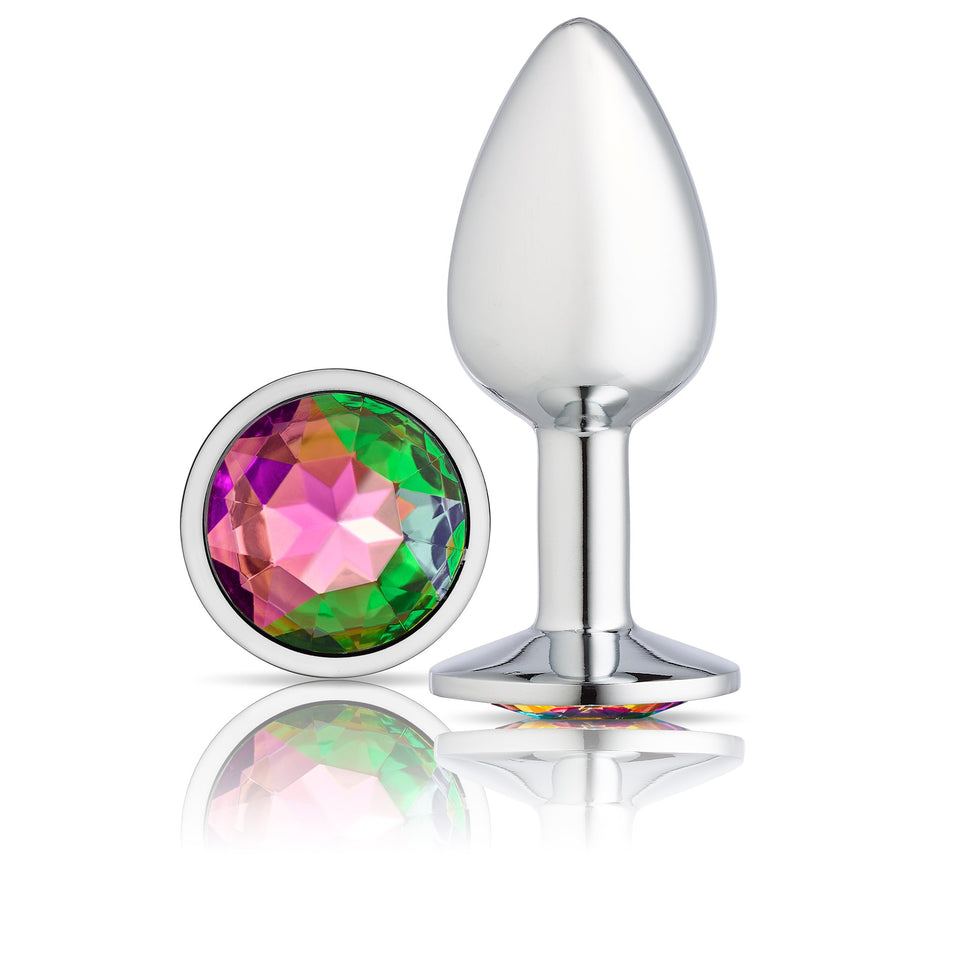 Cloud 9 Novelties Cloud 9 Novelties Gems Silver Chromed Anal Plug, Small