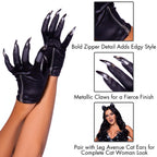 Zip-up claw gloves.