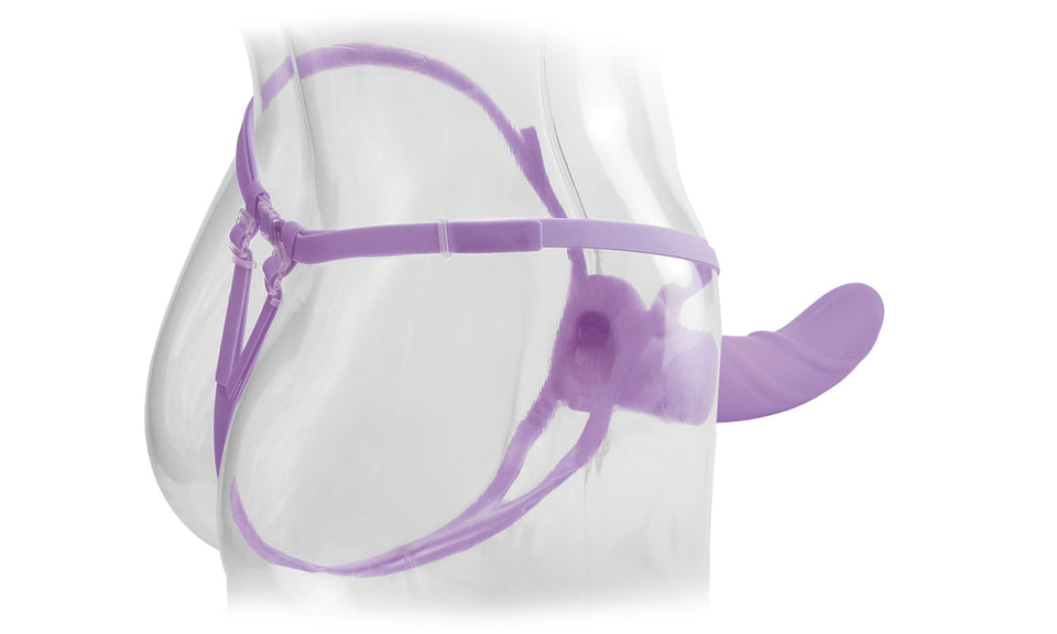 Pipedream Fetish Fantasy Elite Vibrating 8 Hollow Strap On  Purple