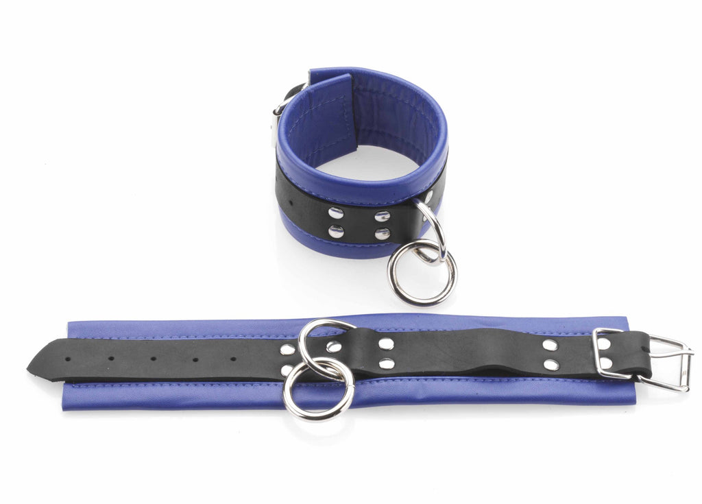Spartacus And Blue Wrist Or Ankle Restraints Leather
