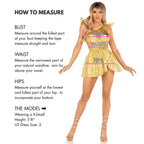 4 Pc Golden Angel, Includes Pleated Asymetrical Cut-Out Dress With High Slit Skirt, Matching Panties, Headband, And Mini Angel W