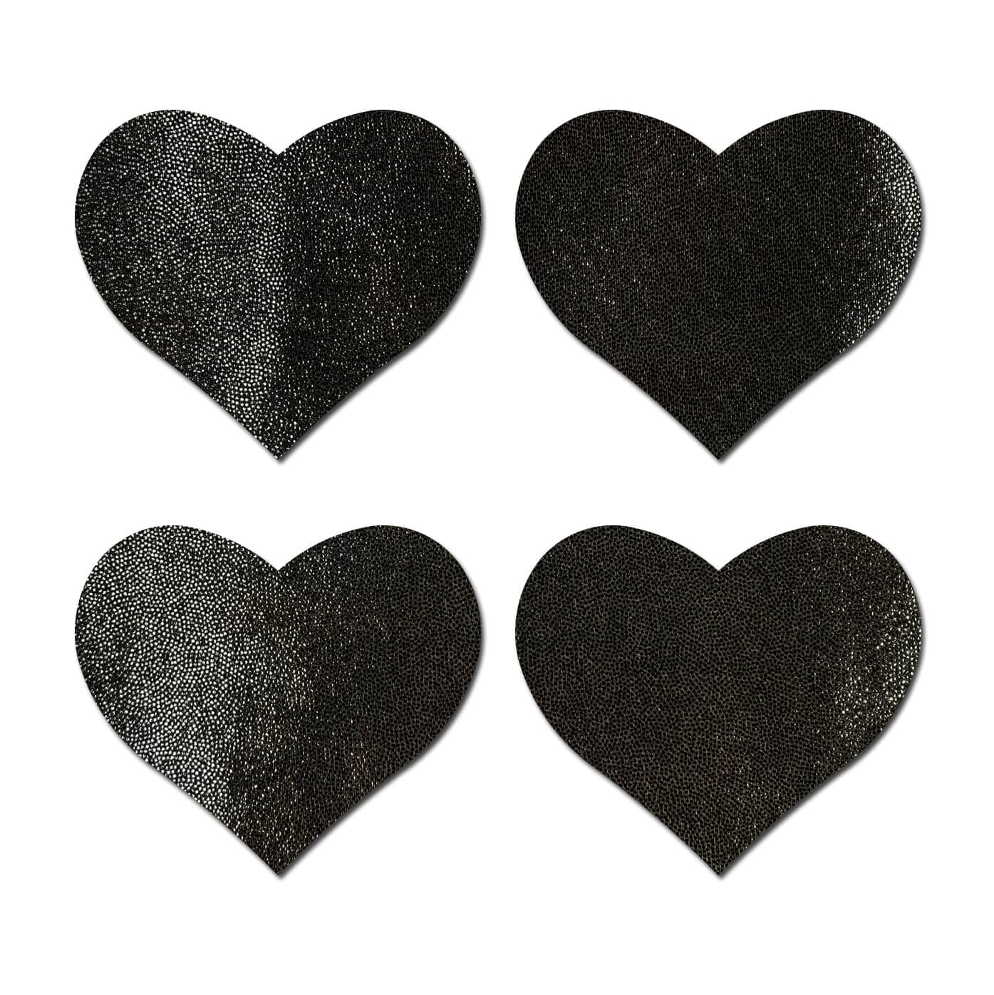 Pastease Petites Liquid Hearts Black 2Pk
