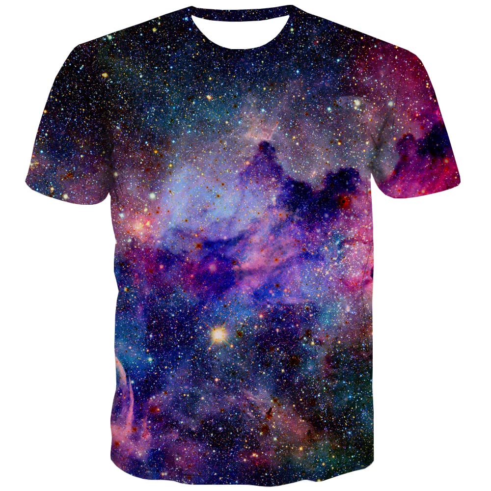KYKU Galaxy T Shirt Universe T-Shirt Space T Shirts for Men Nebula Tshirts 3D Tee (X-Large)