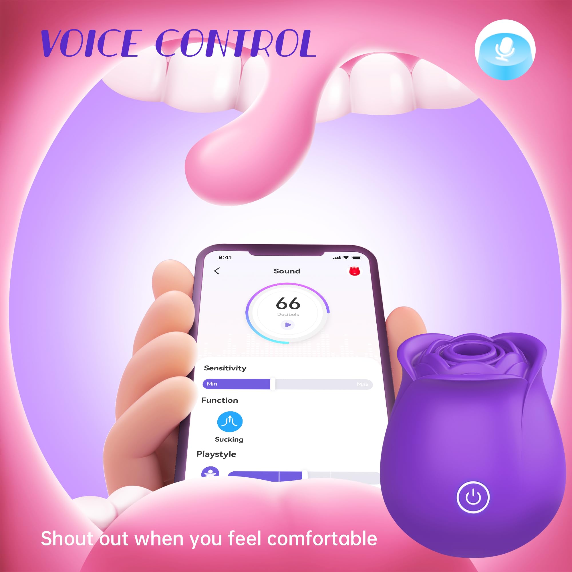 Neworld Sucking Sex Toys Vibrators - Rose Vibrator Stimulator with 6 Suction & Vibrating Modes, Dildo Clitoral Nipple G Spot Vib