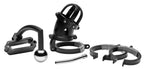 Master Series Male Chastity Cage With Ball Clamp And Anal Hook, Black