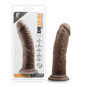Dr. Skin - 8In Cock W/Suc Cup Chocolate