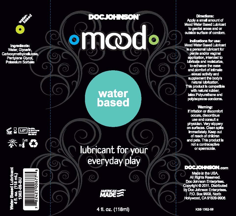 Doc Johnson Mood - Water-Based Lube - Easy To Wash Off Toys And Body Parts - Compatible With All Condoms And Toys - 4 Fl Oz (118